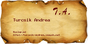 Turcsik Andrea névjegykártya
