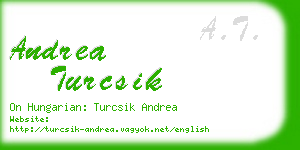 andrea turcsik business card